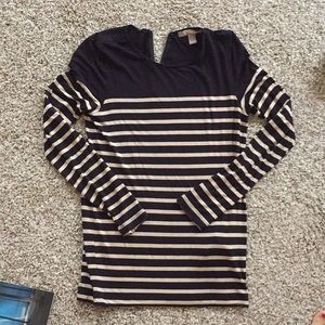 Super soft black and cream striped shirt